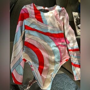 Emilio Pucci Kids Swim One Piece - Red, Pink, Blue, White